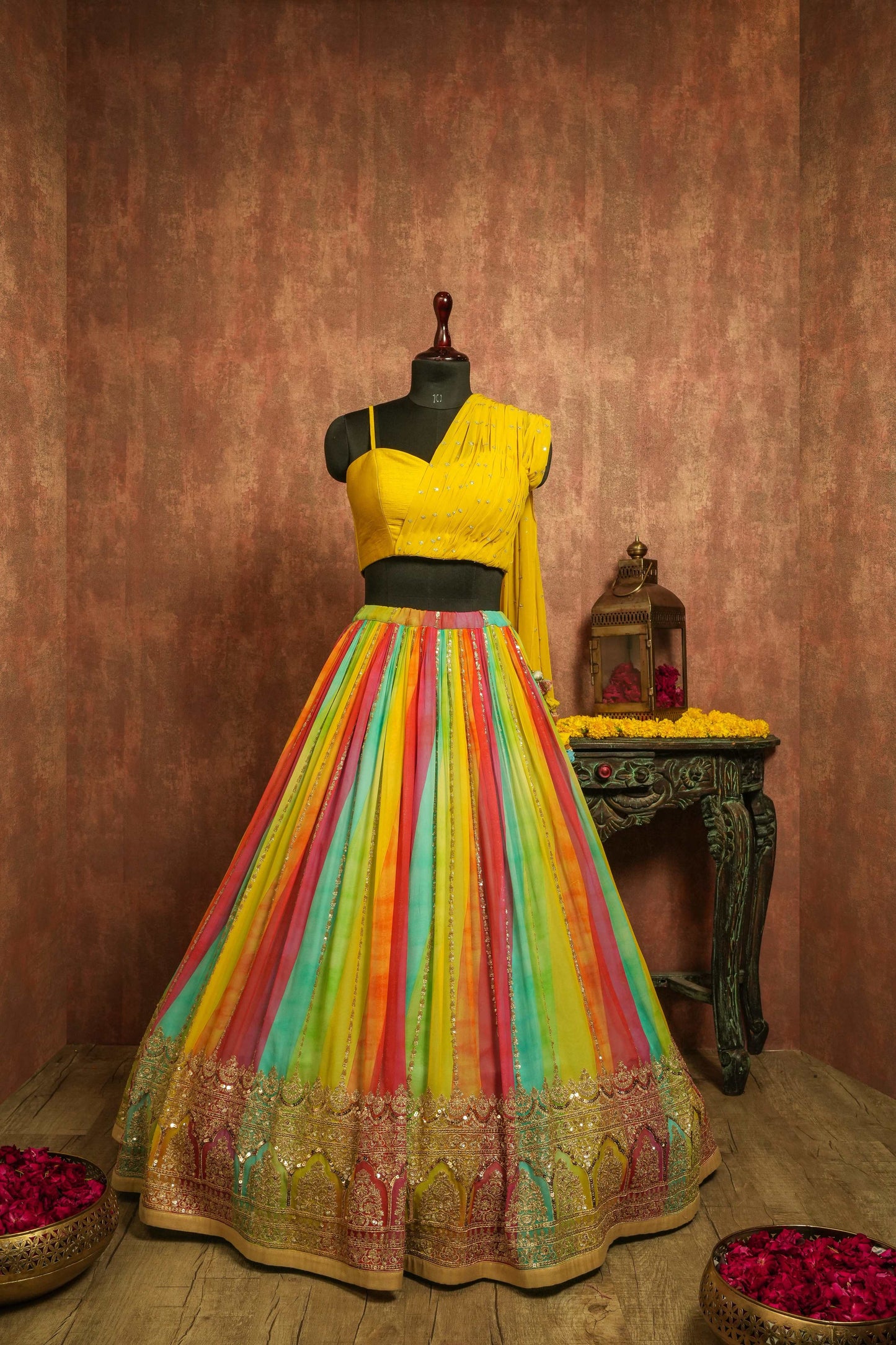 Multicolored Contemporary Lehenga Choli
