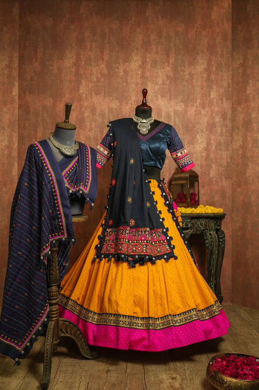Navy & Gold Traditional Lehenga Choli